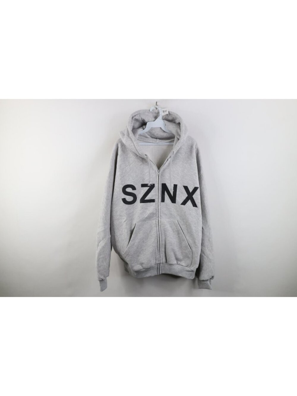 New Yeezy Kanye West Mens 2 Medium SZNX Full Zip Hoodie Sweatshirt Heather Gray